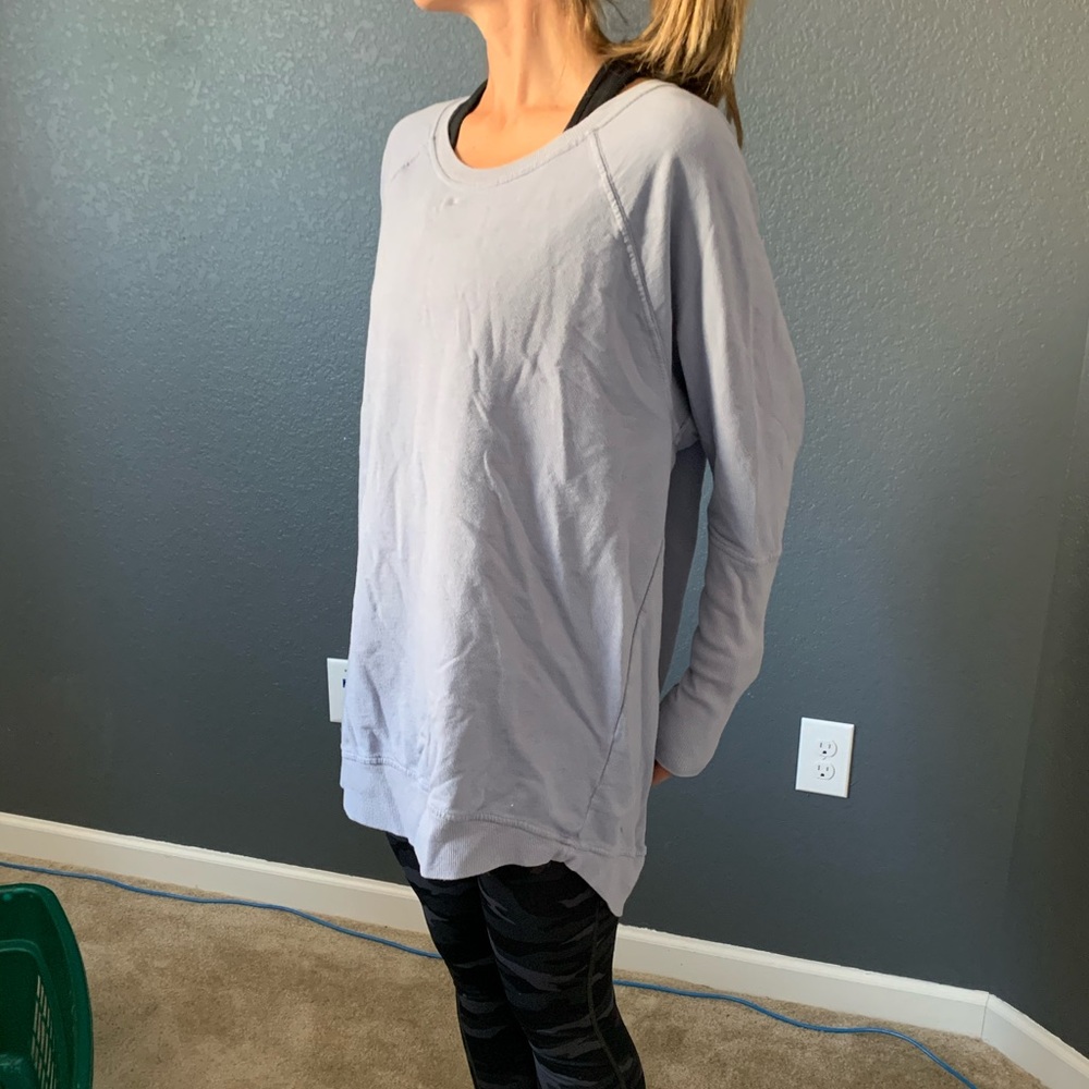 T.La periwinkle dolman sweatshirt